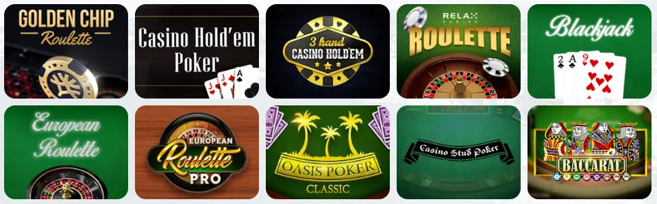 Jeux de table au MIDARION CASINO