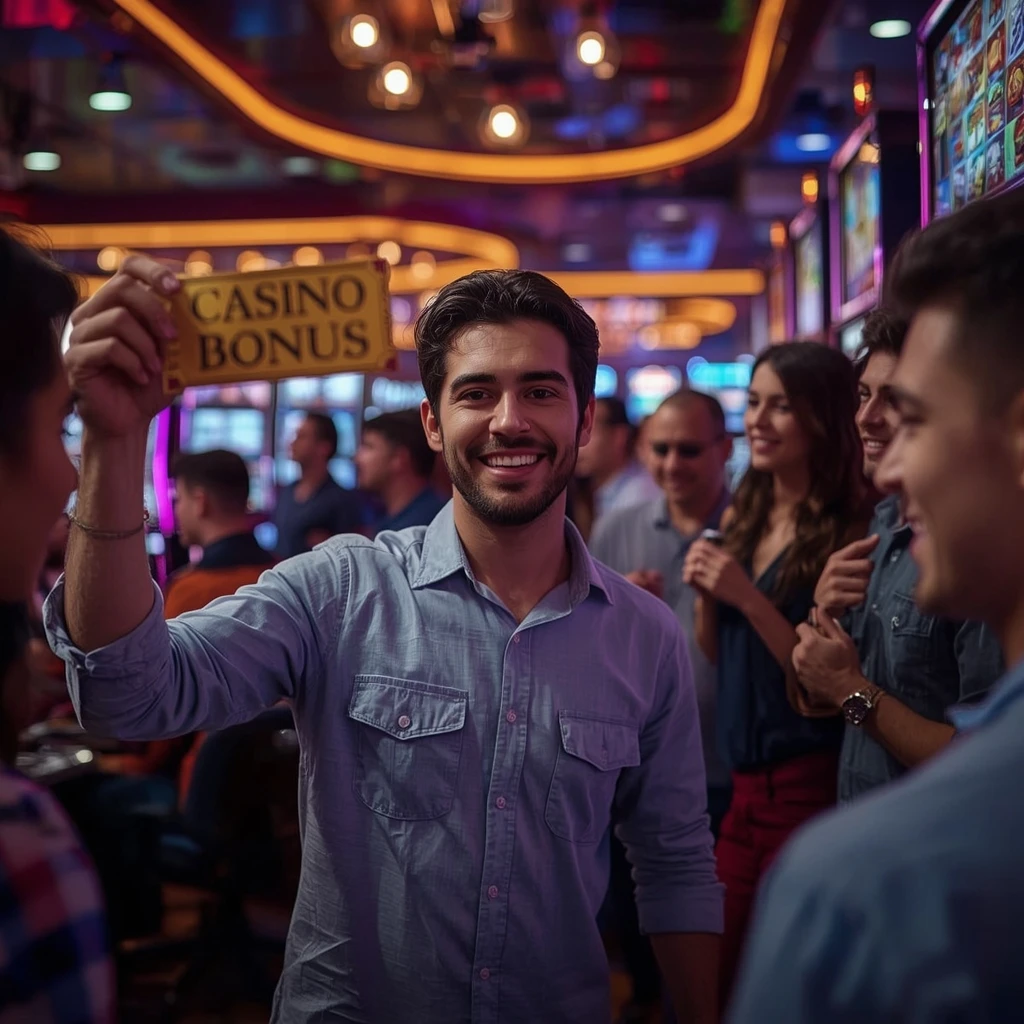une personne tenant un bonus MIDARION CASINO